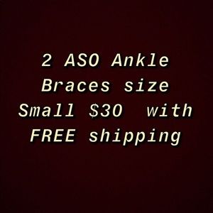 EUC! 2 size Small ASO ankle braces in white